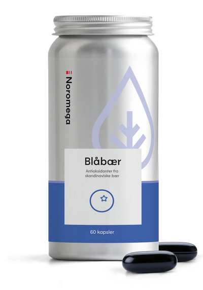 Noromega Blåbær, boks med to kapsler