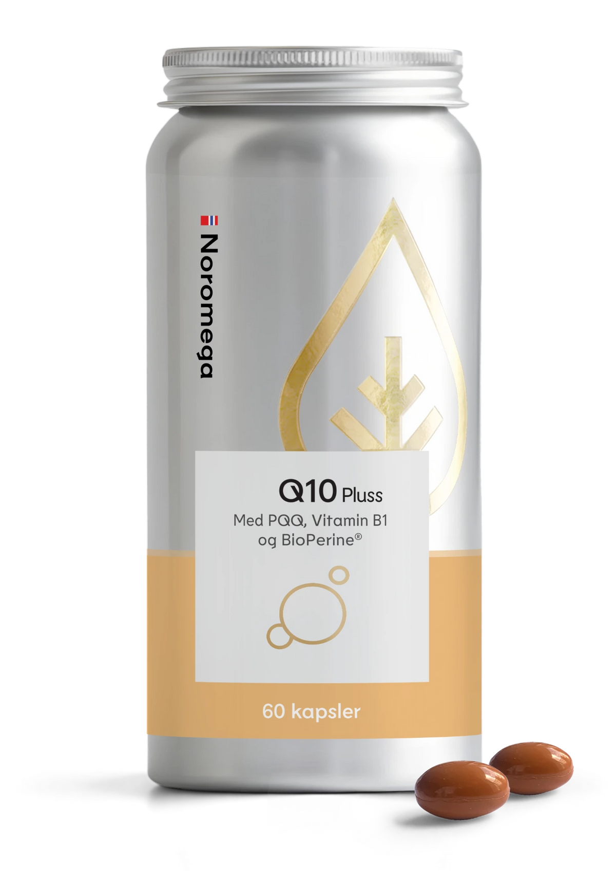 Noromega Q10 Pluss, boks med to kapsler