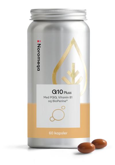 Noromega Q10 Pluss, boks med to kapsler