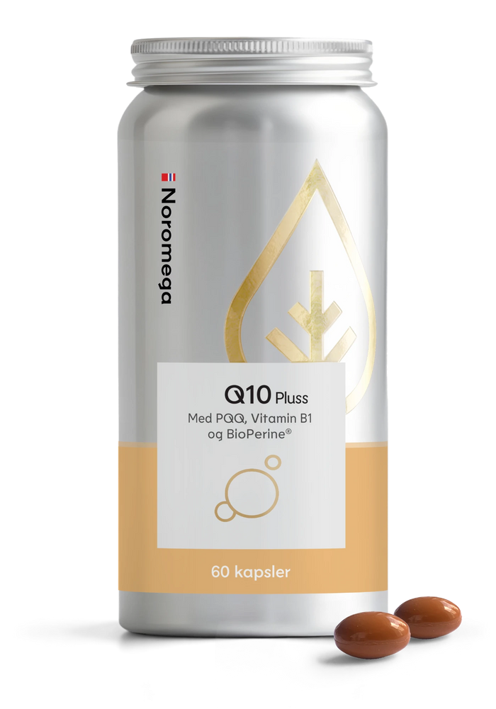 Noromega Q10 Pluss, boks med to kapsler